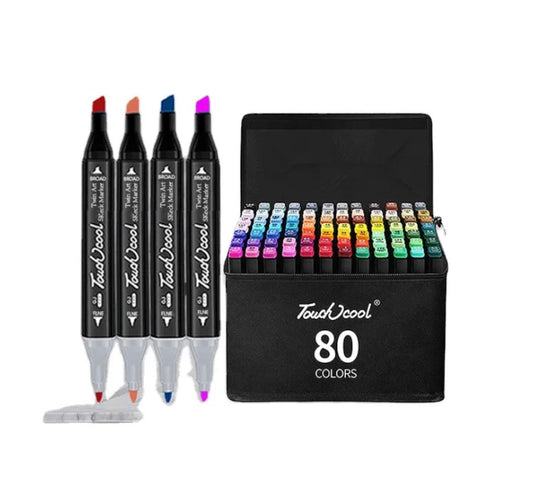 🎨Kit De 80 Marcadores Rotuladores Doble punta🖋️