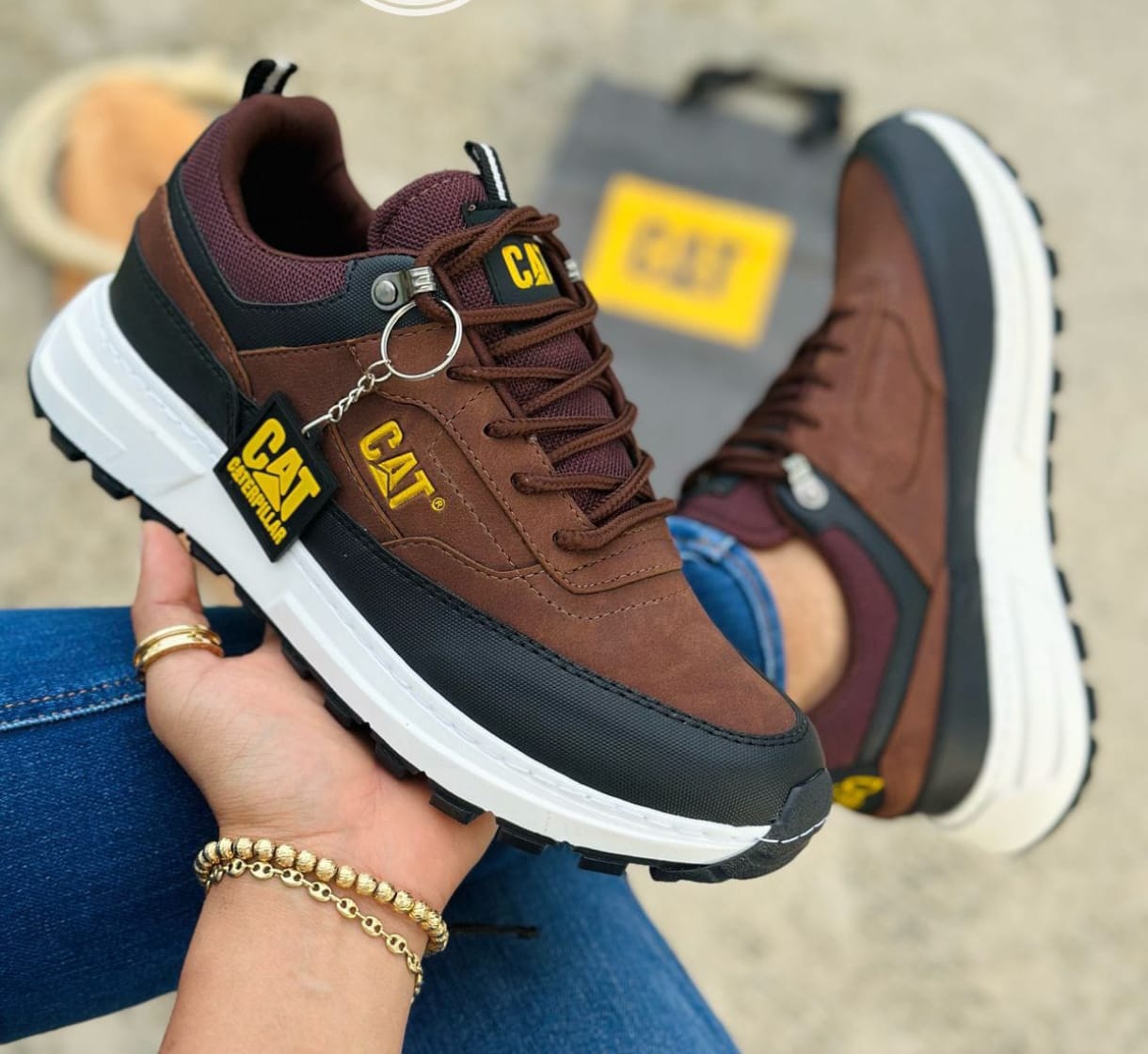 🥾Tenis Cat Deportivos Negro Caballero